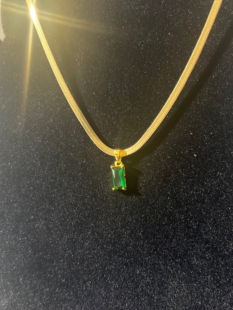 Elegant Emerald Cut Necklace
