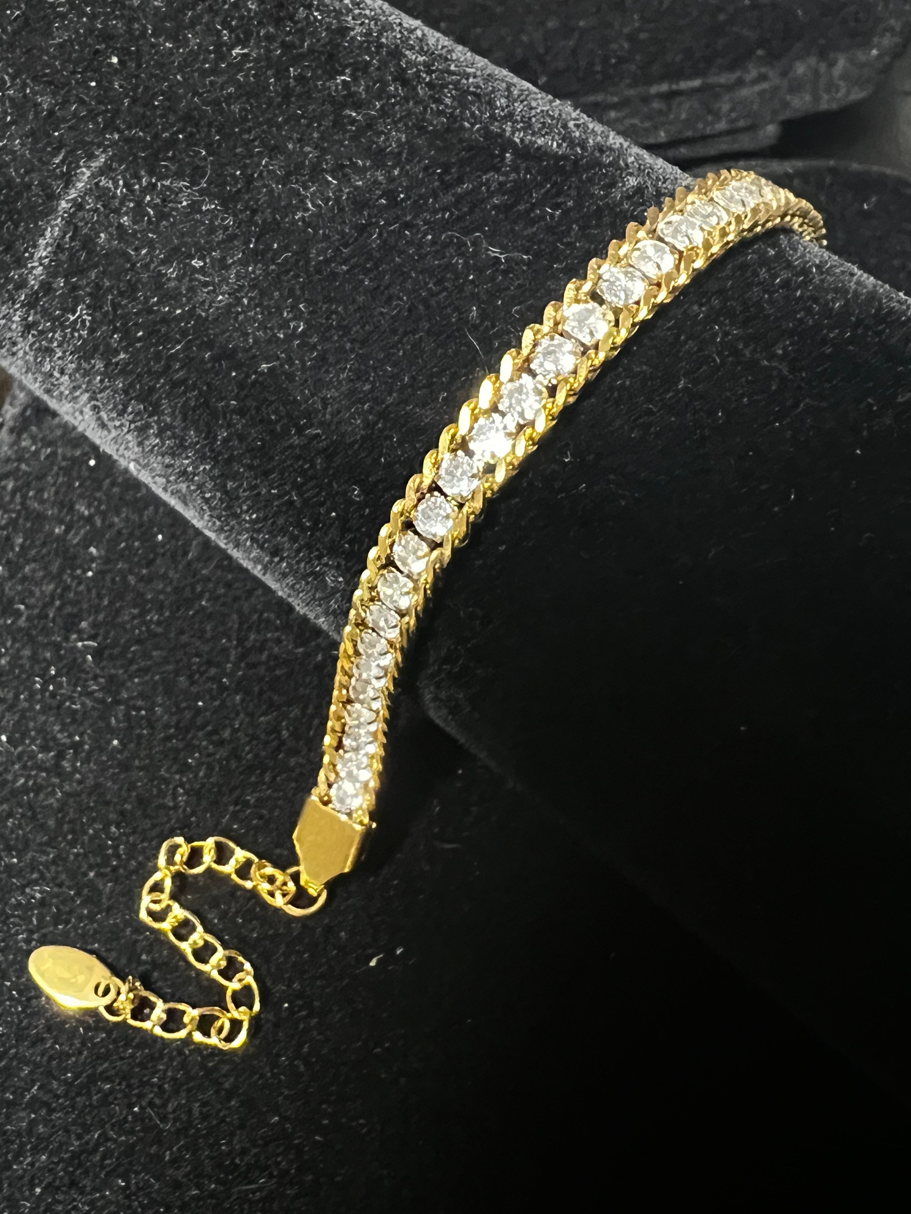 Green Garnet 18kt Gold Plated Bracelets