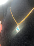Aura opal quartz pendant