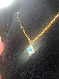 Aura opal quartz pendant