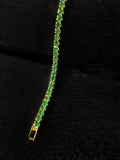 Green Garnet 18kt Gold Plated Bracelets