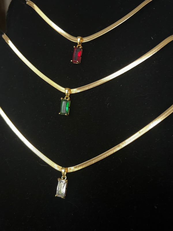 Elegant Emerald Cut Necklace