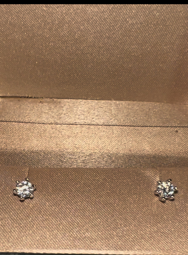 Round 4mm Moissanite Stud Earrings