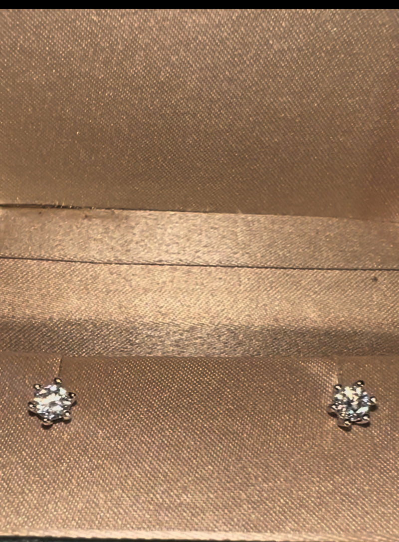 Round 4mm Moissanite Stud Earrings