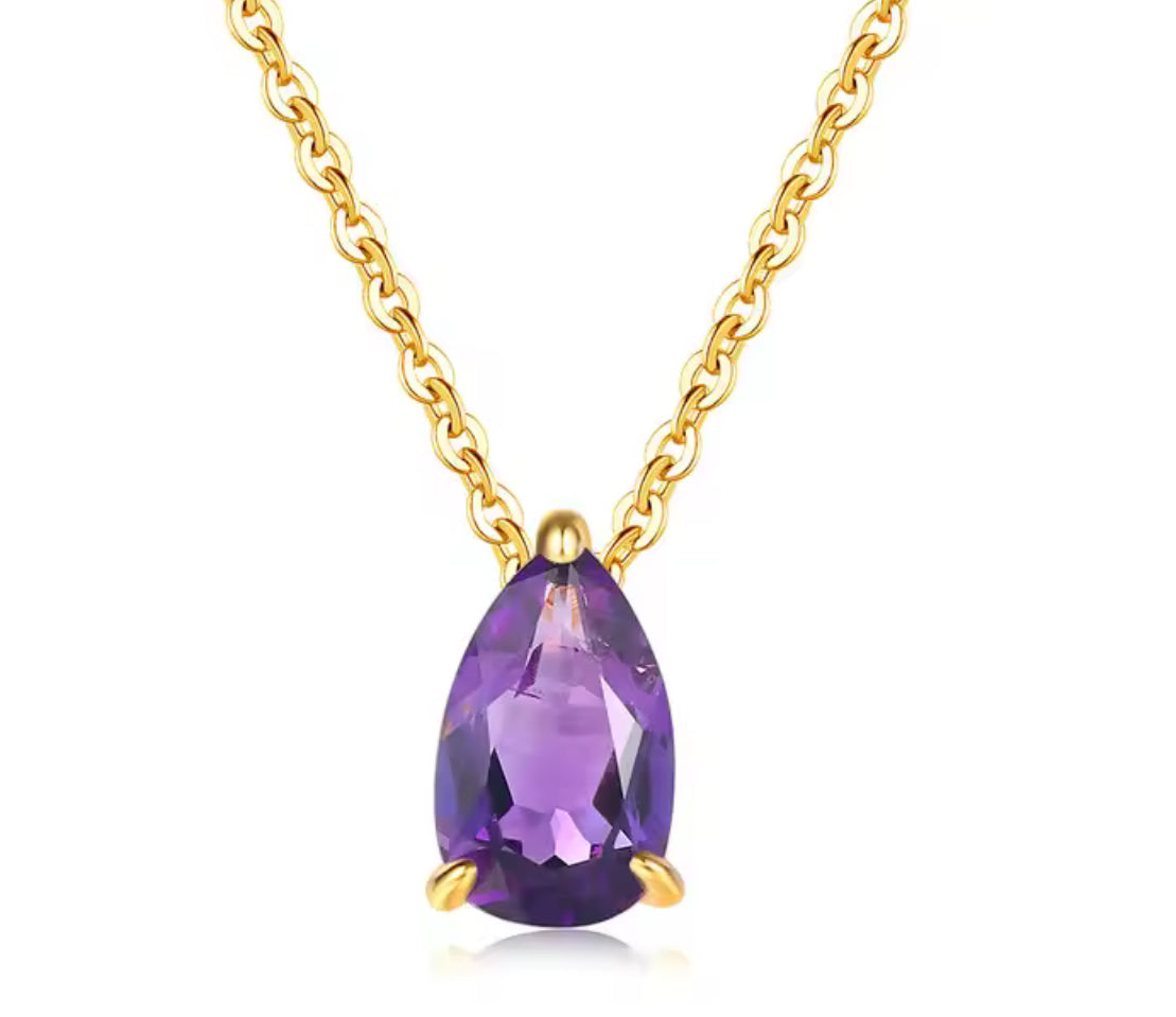Amethyst Pendant & Chain