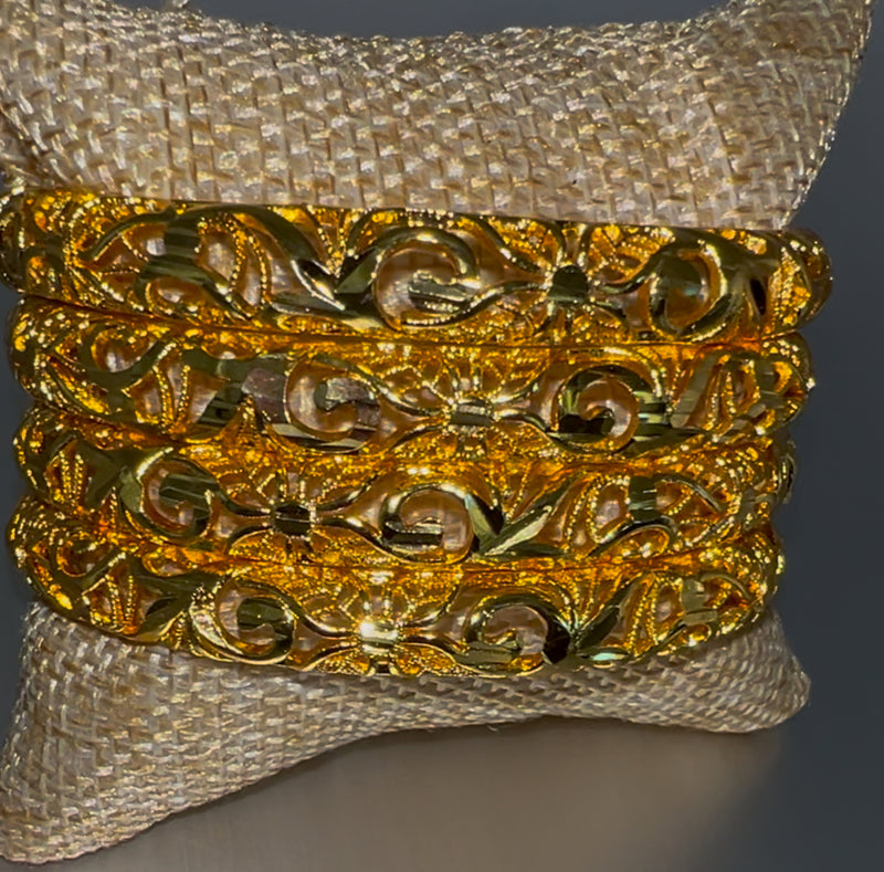 18k Gold Plated Bracelet Set