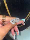 Heart Baggette Earrings