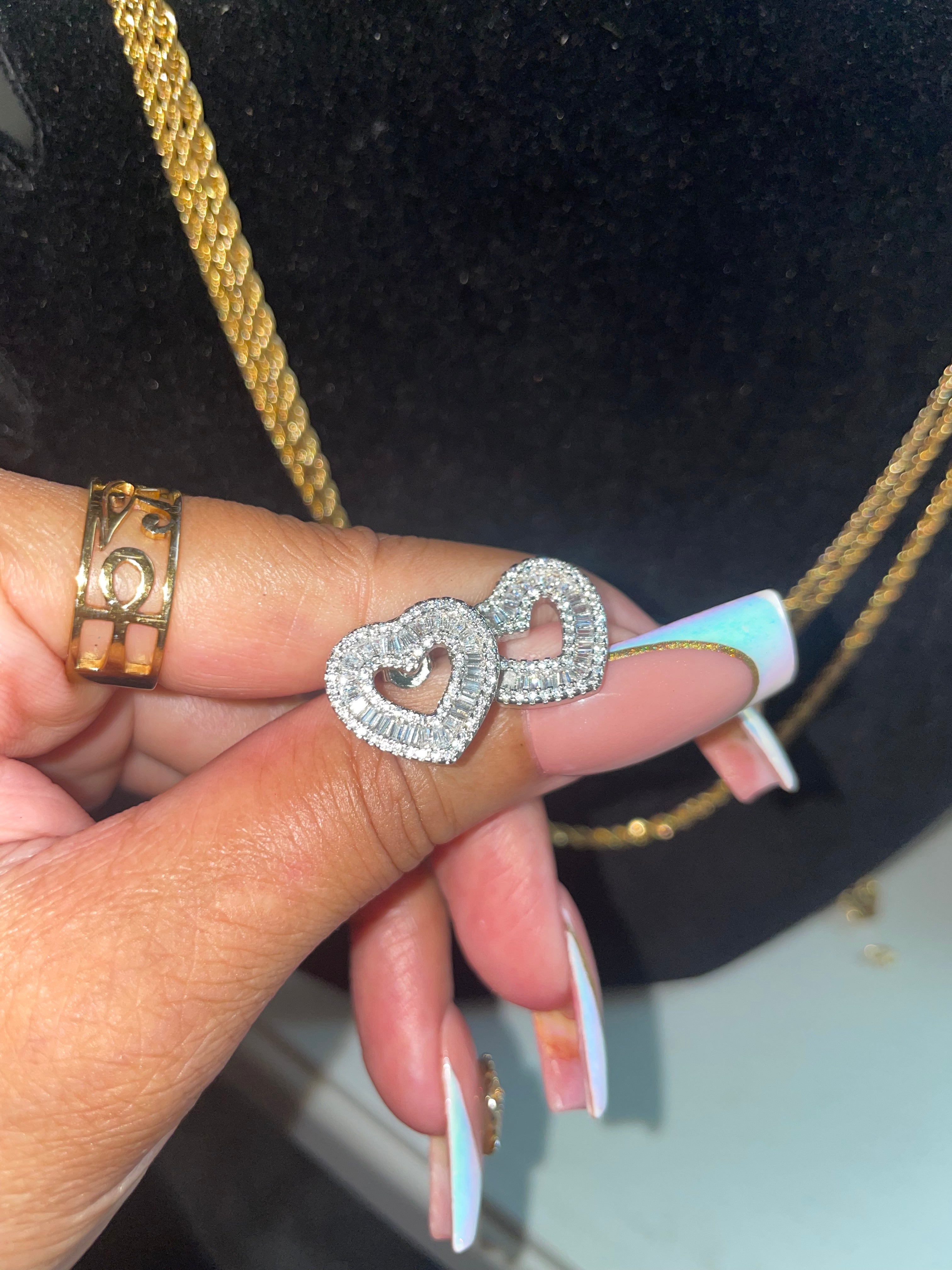Heart Baggette Earrings