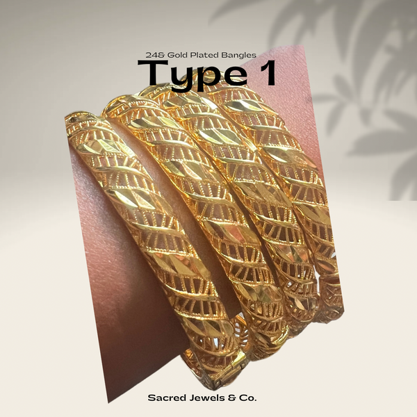 24kt Gold Plated Bangles