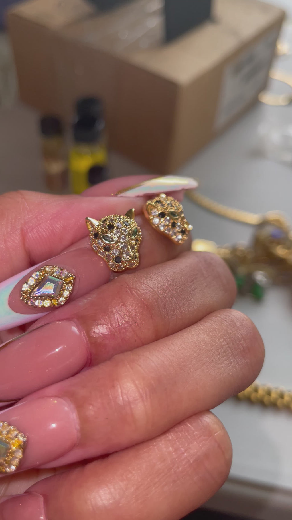 Jaguar Stud Earrings