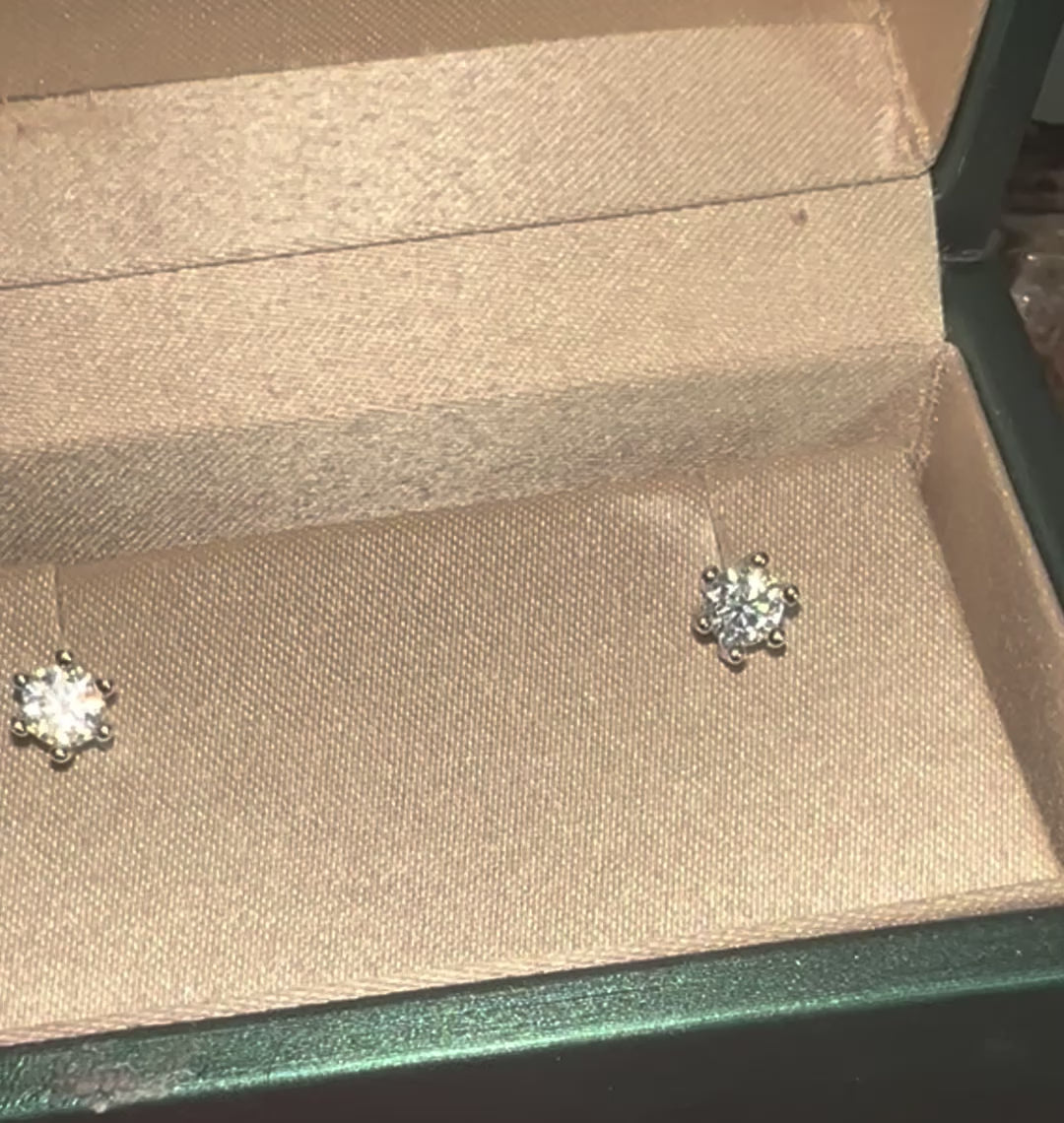 Round 4mm Moissanite Stud Earrings