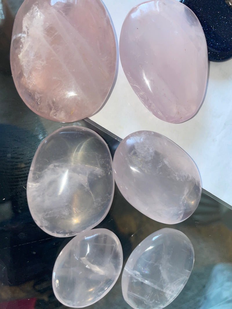 Rose Quartz Palm Stones