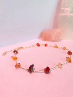 18kt GOLD Plated Crystal Anklet